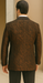 Bronze Double Breasted Rough Streak Pattern Satin Peak Lapel Stacy Adams Men's Jacket
