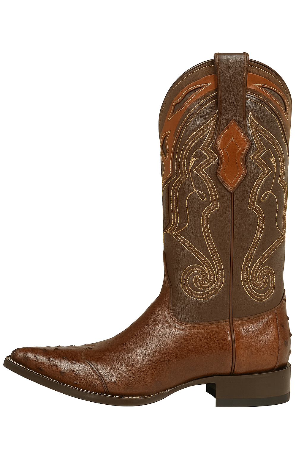 Men's Wild West Smooth Ostrich Skin 3X Toe Boots 29504-B - Image 2
