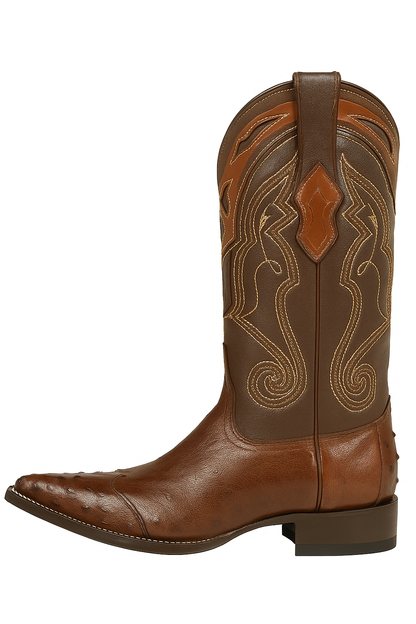 Men's Wild West Smooth Ostrich Skin 3X Toe Boots 29504-B - Image 2