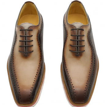 Carrucci Stylish Two-Tone Brogue Oxford
