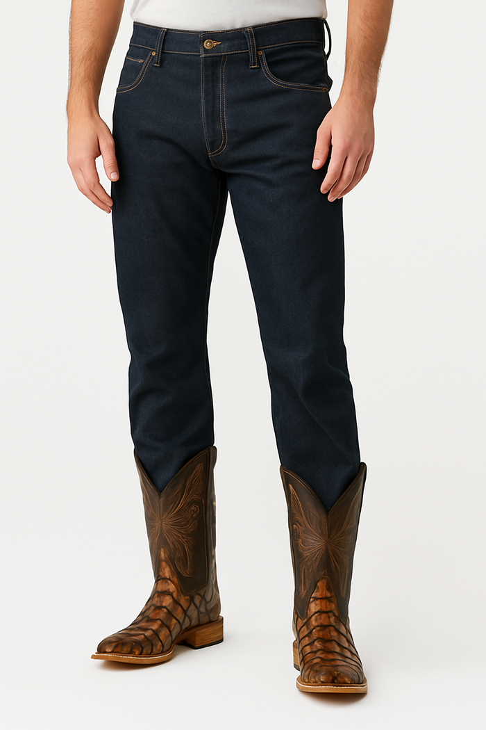 Brown Pirarucu Fish Print Boots Square Toe by La Sierra Boots - Image 9