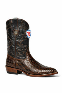 Men's Wild West Python Skin J Toe Boots 29957