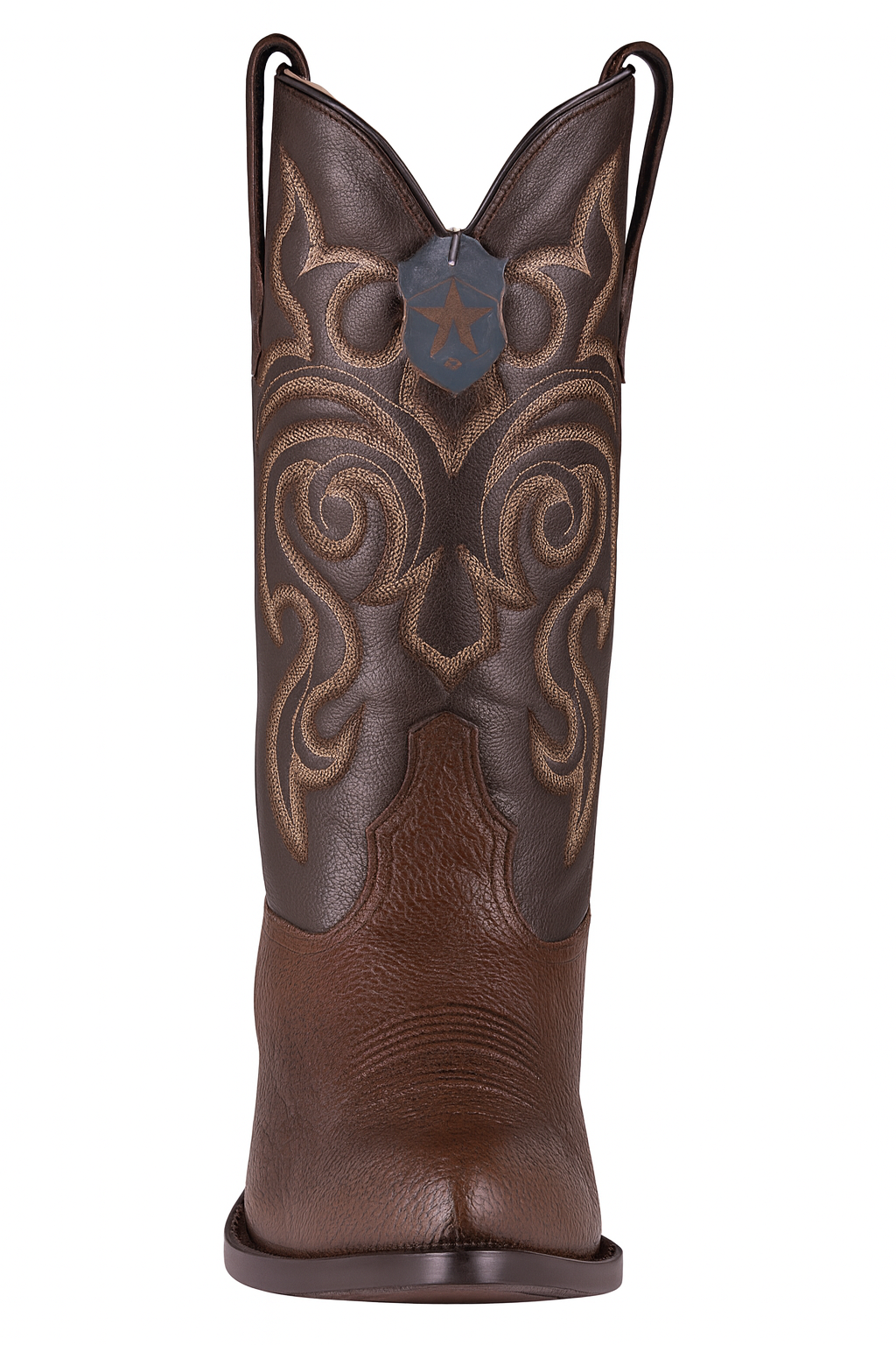 Brown Sharkskin Cowboy Boots J-Toe - Image 7