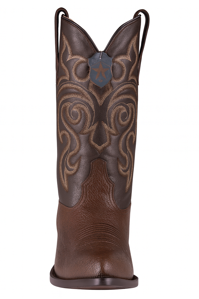Brown Sharkskin Cowboy Boots J-Toe - Image 7