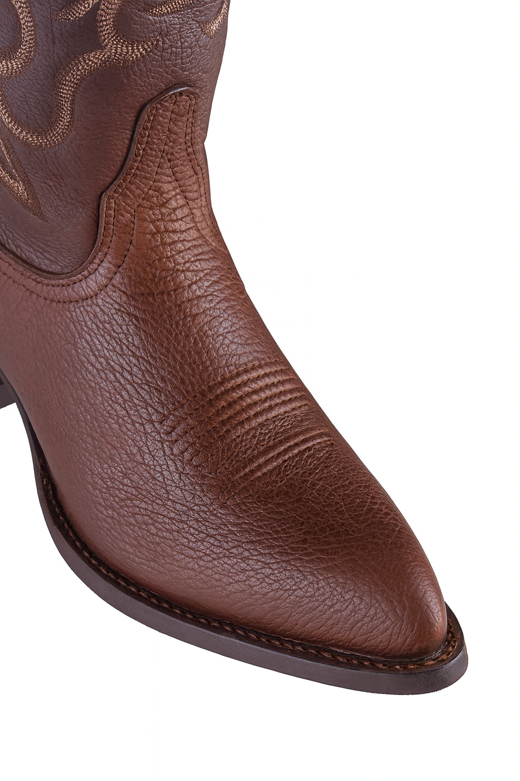 Brown Sharkskin Cowboy Boots J-Toe - Image 4