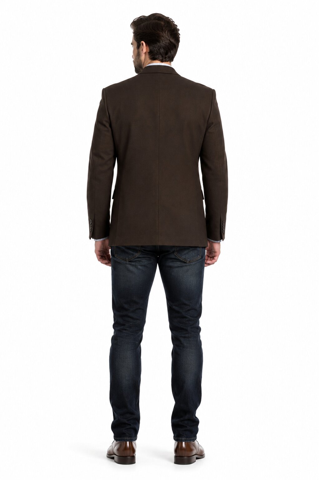 Men’s Brown 2 Button Dress Casual Blazer with Notch Lapel, Fashion Sport Coat Brown / 46 Long Jacket