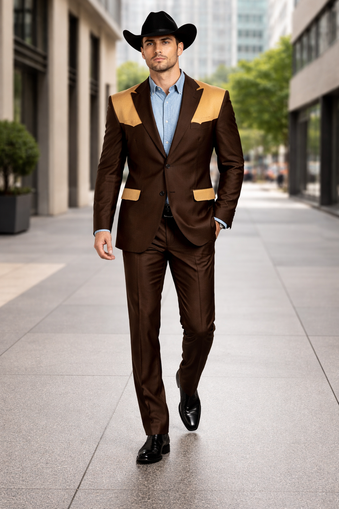 Brown Wedding Suits Modern Fit