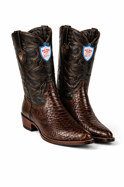 Men's Wild West Python Skin J Toe Boots 29957 - Image 30