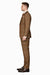 Mens Two Button Peak Lapel Suit Brown ~ Yellow