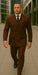 Wool Suit - Italian Made Business Suit by Statement Men's 2 Piece 100% Wool Double Breasted Suit - Micro Windowpane