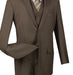 Mens Vinci Two Button Classic Brown Suit