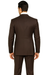 Suits With Baggy Pleated Pants - Wide Leg Pants 100% Wool - Classic Fit in Brown One Button 3 Piece Suit  by Rossiman