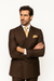 Suits With Baggy Pleated Pants - Wide Leg Pants 100% Wool - Classic Fit in Brown Color by Rossiman