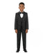 Boys 3 Piece Slim Fit Tuxedo - Paisley Design