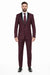 Burgundy 2 Piece Tuxedo Shawl Lapel Slim Fit