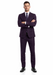 "Burgundy Men's Skinny Fit Vested Suit - Two Button Style"