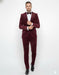 Burgundy Modern Stylish Ensemble Velvet Suit