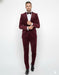 Burgundy Modern Stylish Ensemble Velvet Suit