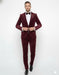 Burgundy Modern Stylish Ensemble Velvet Suit