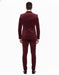 Burgundy Modern Stylish Ensemble Velvet Suit