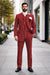 Burgundy Pinstripe Suit - Mens 1920s Gangster Pinstripe Suit - Chalk Pinstripe
