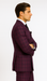 Burgundy Plaid Suit for Men – Rossiman Double-Breasted Windowpane Two-Piece