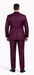 Burgundy Plaid Suit for Men – Rossiman Double-Breasted Windowpane Two-Piece