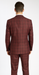 Burgundy Plaid Suits - Maroon Windowpane Suits