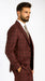 Burgundy Plaid Suits - Maroon Windowpane Suits