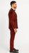 Burgundy Velvet Double Breasted Suits - Velvet Pants - Slim Fit Suit