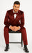 Burgundy Velvet Double Breasted Suits - Velvet Pants - Slim Fit Suit