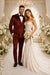 Burgundy Velvet Double Breasted Suits - Velvet Pants - Slim Fit Suit