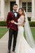 Burgundy Velvet Double Breasted Tuxedo Jacket – Wedding & Prom