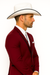 SKU#JA60892 Country Tuxedos For Weddings Mens Traje Vaquero Suit - Burgundy Tuxedo