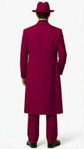 Men’s 1920s Red Zoot Suit – Long Mafia Gangster Three-Piece Vintage Outfit Zuit Pachuco Style