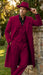Men’s 1920s Red Zoot Suit – Long Mafia Gangster Three-Piece Vintage Outfit Zuit Pachuco Style