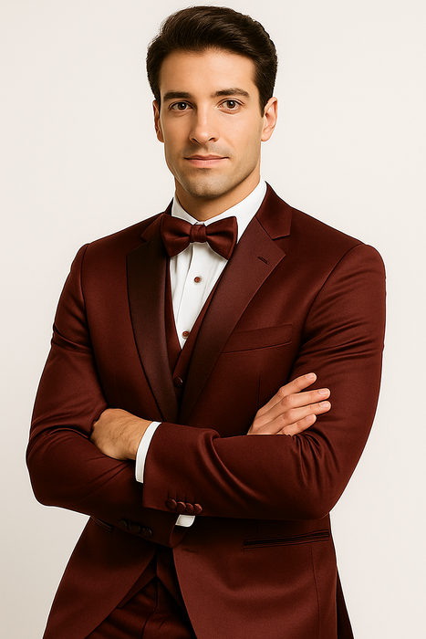 Burgundy 4PC Prom & Wedding Tux