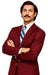 Ron Burgundy Suit - Light Burgundy Color Vested Suit