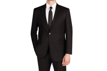 Men's 2 Button Online Sale Clearance Slim Fit Cheap Priced Business Suits Clearance Sale Black