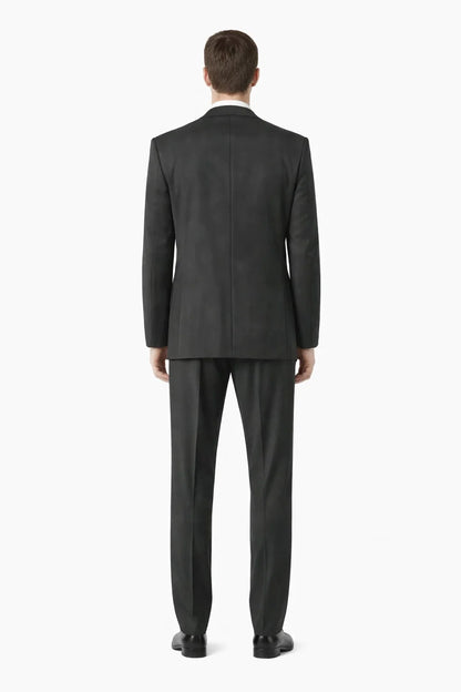 Button Peak Lapel Best Designer One Button Black Tuxedo Suit For Men By Fitted Slim Fitc Cut - Image 3