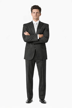 Button Peak Lapel Best Designer One Button Black Tuxedo Suit For Men By Fitted Slim Fitc Cut - Image 5