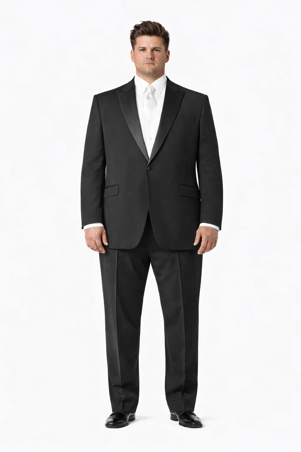 Button Peak Lapel Best Designer One Button Black Tuxedo Suit For Men By Fitted Slim Fitc Cut - Image 8