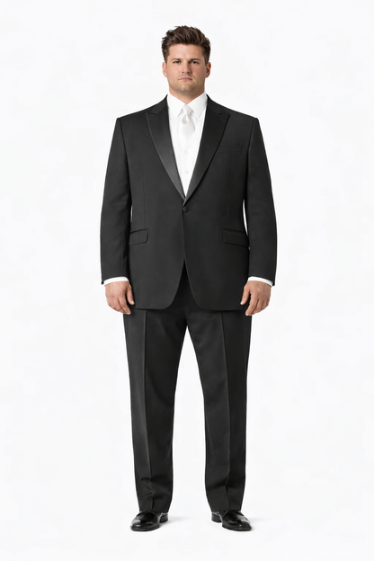 Button Peak Lapel Best Designer One Button Black Tuxedo Suit For Men By Fitted Slim Fitc Cut - Image 8