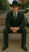Buy 10 and More $59 Cheap quality Men's 2 Buttons Black Discounted affordable clearance sale Cheap Priced Suit Black
