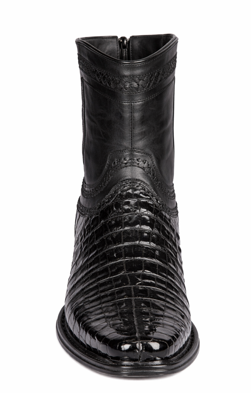 Caiman Tail Short Black Boots - Image 2