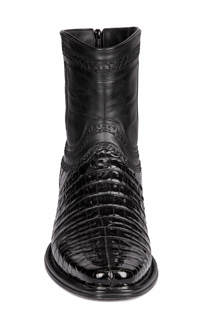 Caiman Tail Short Black Boots - Image 2