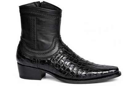 Caiman Tail Short Black Boots