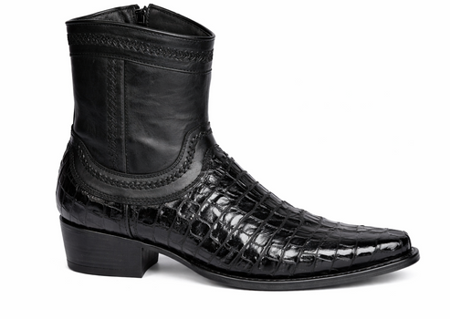 Caiman Tail Short Black Boots - Image 4