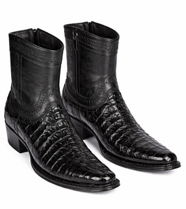 Caiman Tail Short Black Boots