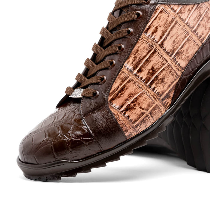 Marco Di Milano Cairo Alligator Sneakers Brown / Orix